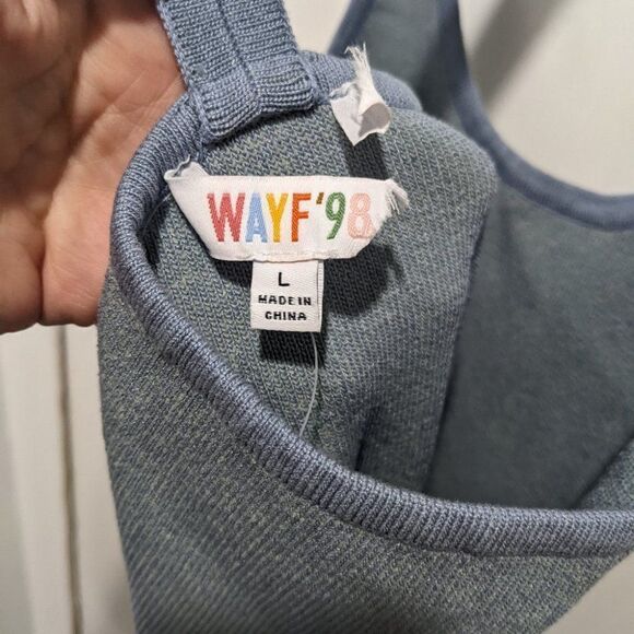 New Nordstrom WAYF | '98 Alicia T-strap Bodysuit In Oasis Blue - Picture 4 of 8